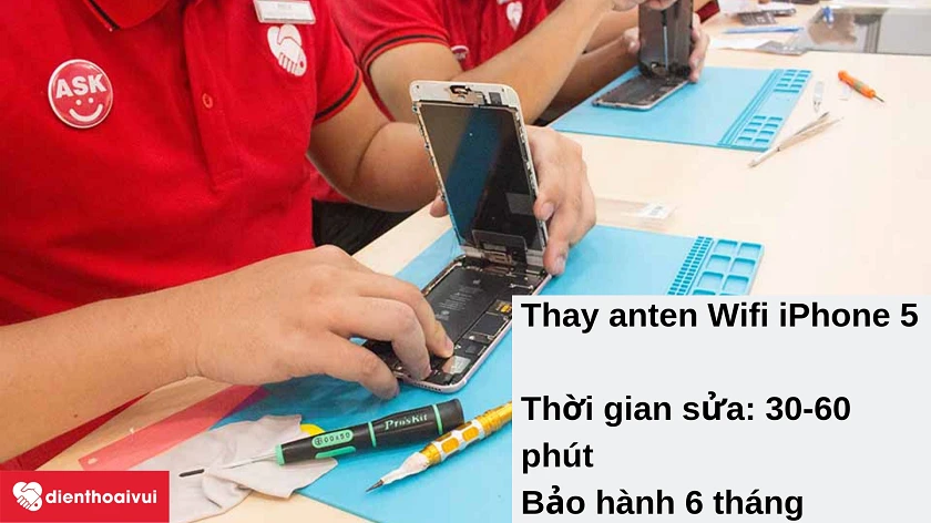 Dịch vụ thay anten Wifi iPhone 5 chuy&ecirc;n nghiệp, gi&aacute; hợp l&yacute; tại Điện Thoại Vui