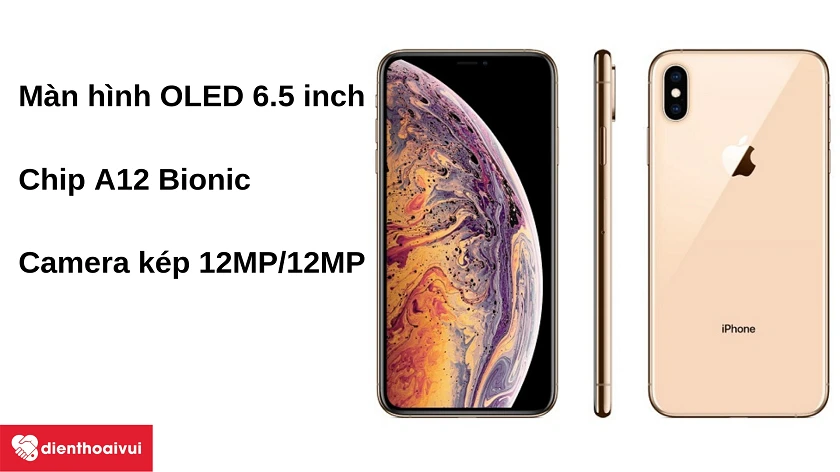 Điện thoại iPhone XS Max &ndash; khung th&eacute;p cứng c&aacute;p b&ecirc;n ngo&agrave;i, chip Apple A12 mạnh mẽ b&ecirc;n trong