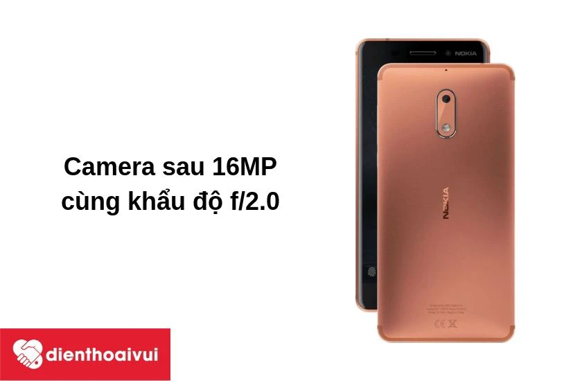 Camera sau có độ phân giải 16MP khẩu độ f/2.0 khả năng chụp sắc nét chuyên nghiệp