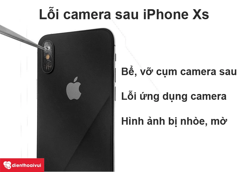 Khi n&agrave;o cần thay camera sau điện thoại iPhone Xs