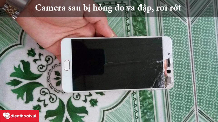 Những trường hợp bạn thường thấy khi Oppo F1 Plus bị lỗi camera sau - camera bị hỏng do va đập
