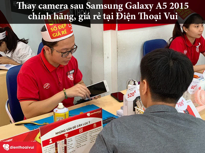 Thay camera sau SamSung Galaxy A5 2015 ch&iacute;nh h&atilde;ng, gi&aacute; rẻ tại Điện Thoại Vui
