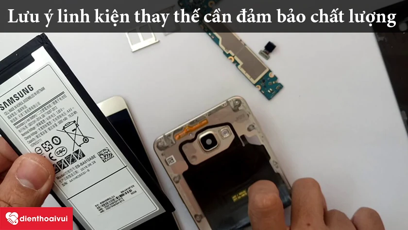 Những lưu &yacute; khi thay camera sau Samsung Galaxy A9