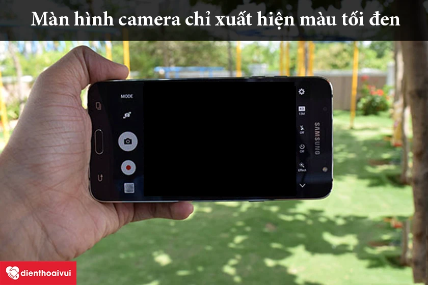 Điều g&igrave; khiến Samsung Galaxy J7 Prime bị hư camera sau - m&agrave;n h&igrave;nh chỉ c&oacute; một m&agrave;u tối đen