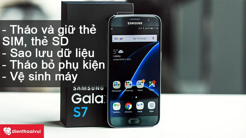 Tháo và cất giữ thẻ SIM, thẻ nhớ mở rộng ở nơi an toàn
