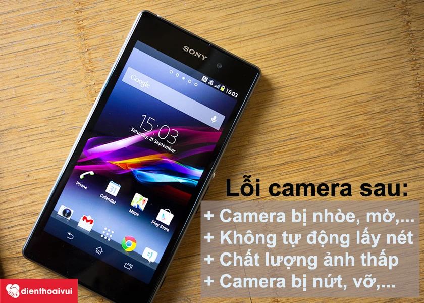 Lỗi camera sau thường gặp