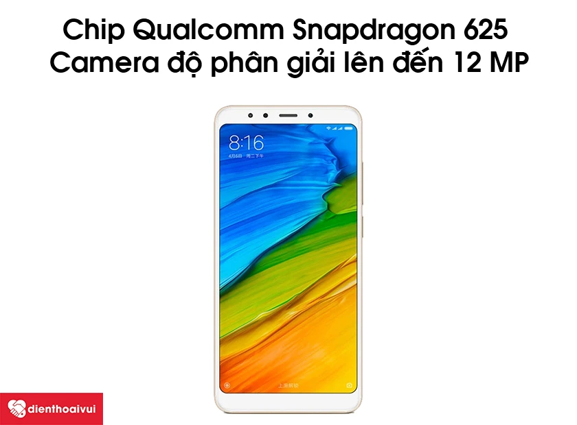 Redmi 5 Plus sở hữu camera có độ phân giải lên đến 12 MP