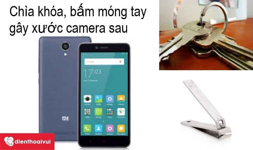 Máy thường xuyên bị để chung với những vật dụng sắc nhọn