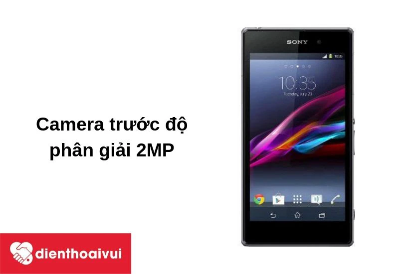 Sony Xperia Z1 với camera trước độ phân giải 2MP sắc nét cho bạn lưu giữ mọi khoảnh khắc trọn vẹn