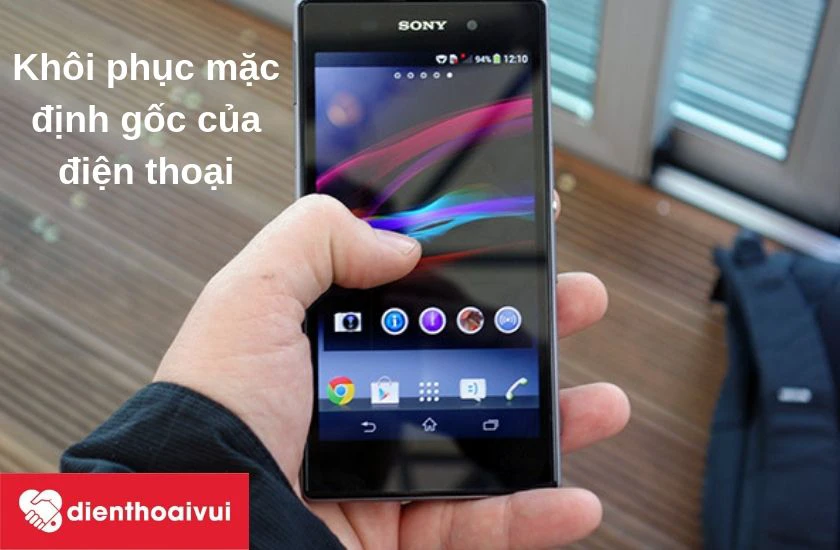 khôi phục mặc định gốc của điện thoại