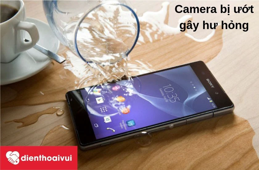 Camera hỏng do bị ướt
