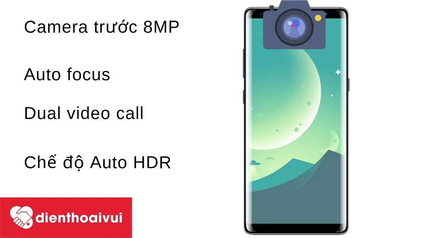 Samsung Galaxy Note 8 &ndash; camera trước 8MP c&ugrave;ng chế độ Auto focus v&agrave; quay phim 1440p
