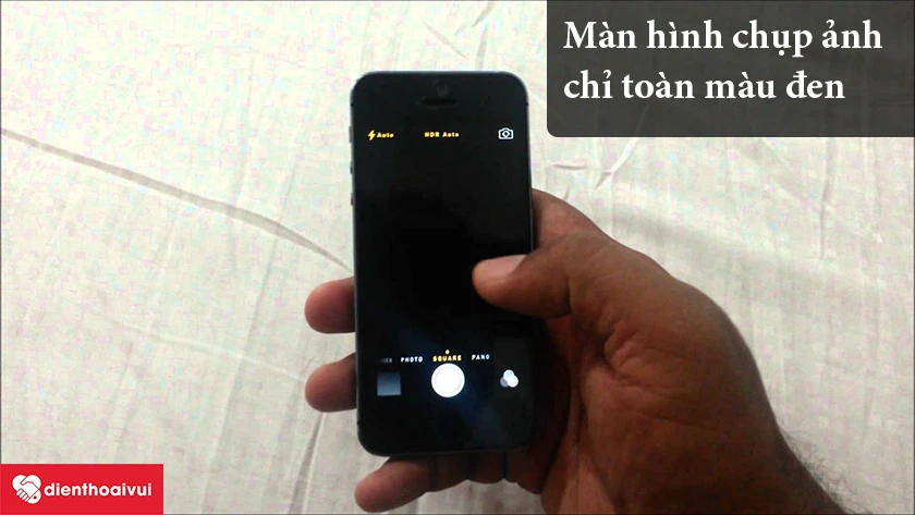 camera iphone 5s - m&agrave;n h&igrave;nh chỉ c&oacute; một m&agrave;u trắng x&oacute;a hoặc tối đen l&agrave; dấu hiệu cho thấy t&iacute;nh năng đang bị lỗi
