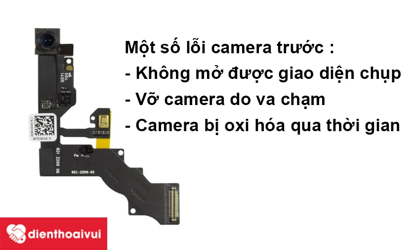 Một số lỗi hay gặp tr&ecirc;n camera trước