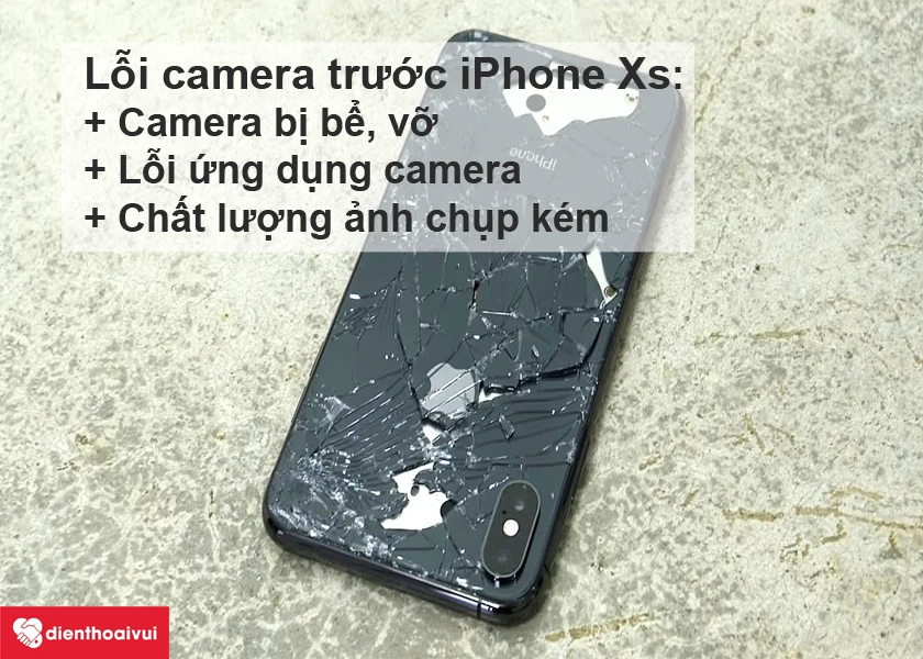 Những biểu hiện cho thấy bạn cần phải thay camera trước cho điện thoại iPhone Xs