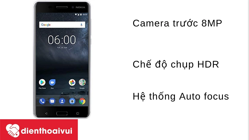 Điện thoại Nokia 6 với camera sau 16MP bắt trọn những khoảnh khắc