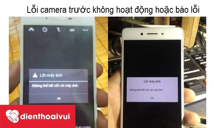 camera trước không hoạt động