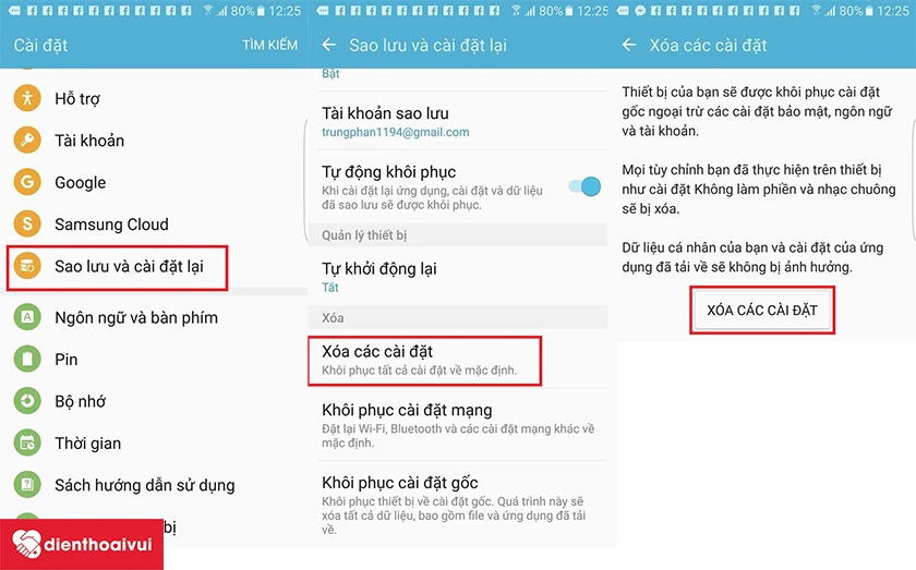Khôi phục cài đặt gốc