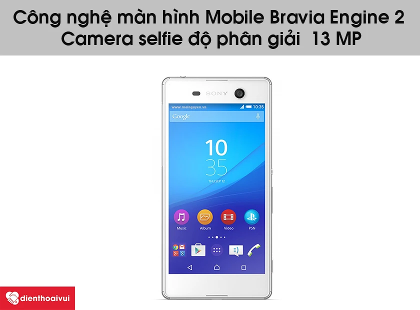 Sony Xperia M5 sở hữu camera selfie với độ phân giải lên đến 13 MP