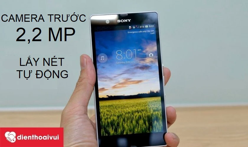 Sony Xperia Z – chiếc smartphone thế hệ đầu của Sony với camera trước 2,2 MP hỗ trợ quay video 1080@30fps