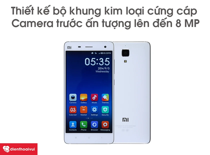 Thiết kế bộ khung kim loại cứng cáp cùng camera trước ấn tượng lên đến 8 MP