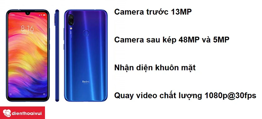 Camera trước sở hữu độ phân giải lên đến 13 MP