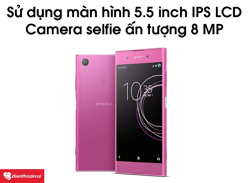 Sử dụng màn hình 5.5 inch IPS LCD cùng camera selfie ấn tượng 8 MP