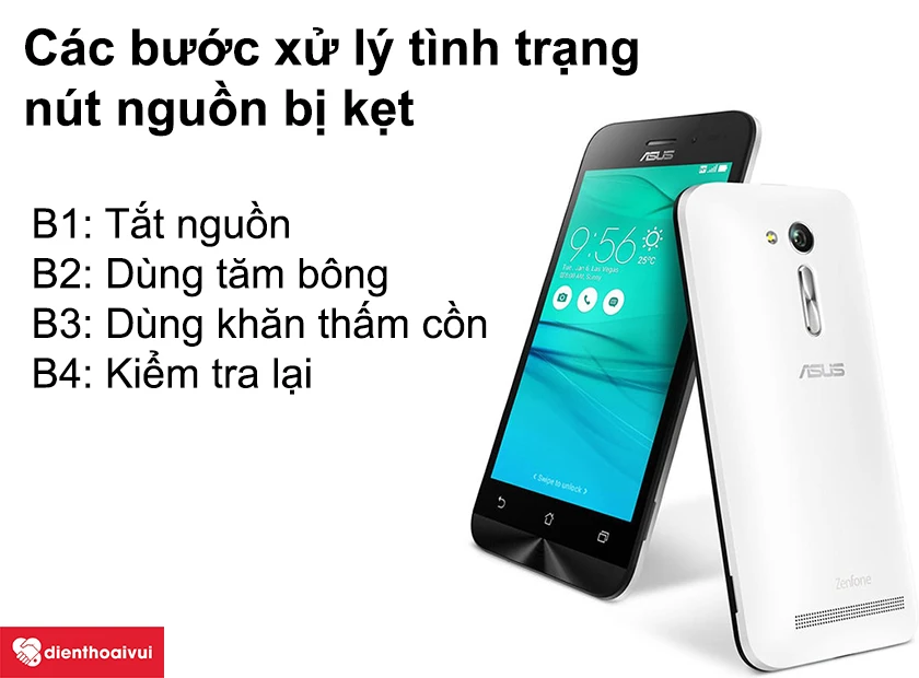 C&aacute;c bước xử l&yacute; t&igrave;nh trạng n&uacute;t nguồn bị kẹt