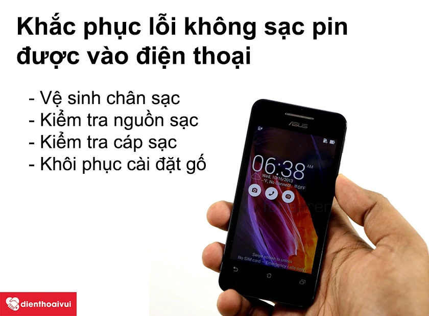 Khắc phục lỗi kh&ocirc;ng sạc pin được v&agrave;o điện thoại do c&aacute;p nguồn bị hỏng