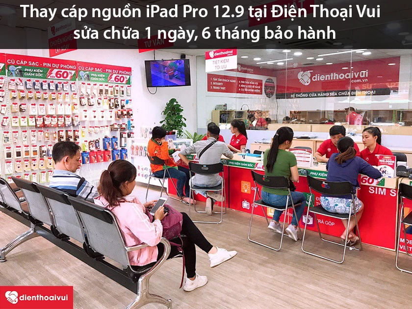 Thay c&aacute;p nguồn iPad Pro 12.9 ch&iacute;nh h&atilde;ng, gi&aacute; cả hợp l&yacute; &ndash; đến ngay Điện Thoại Vui