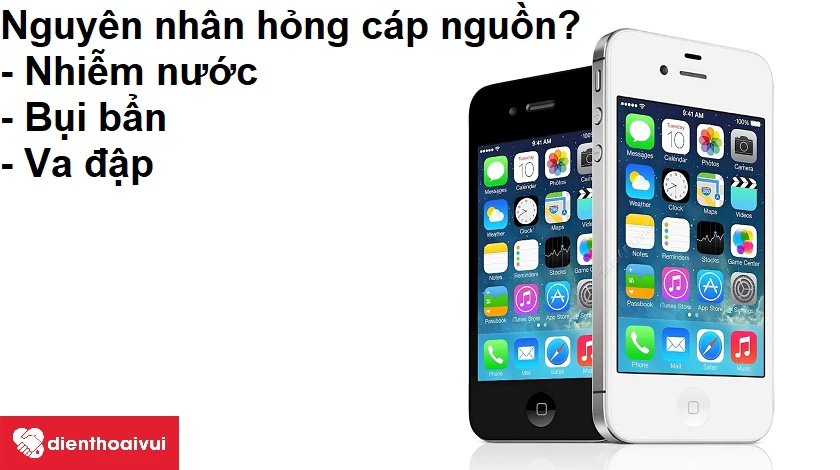 Nguy&ecirc;n nh&acirc;n hỏng c&aacute;p nguồn điện thoại