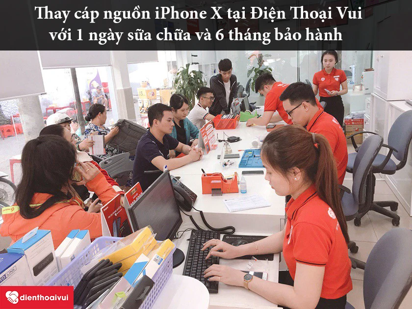 Thay c&aacute;p nguồn iPhone X ch&iacute;nh h&atilde;ng tại Điện Thoại Vui &ndash; nhanh ch&oacute;ng, chất lượng, gi&aacute; cả hợp l&yacute;