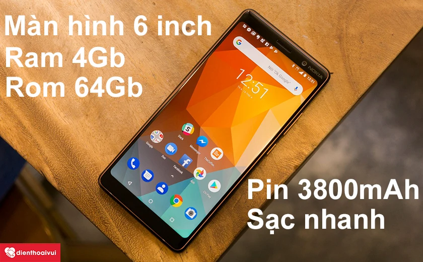 Nokia 7 Plus &ndash; thiết kế mạnh mẽ, cấu h&igrave;nh mạnh, pin 3800mAh sạc nhanh