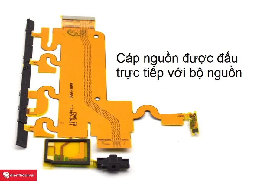 Sony Xperia Z3 Compact &ndash; C&aacute;p nguồn được nối trực tiếp với bộ phận nguồn, ảnh hưởng đến to&agrave;n bộ hoạt động của m&aacute;y