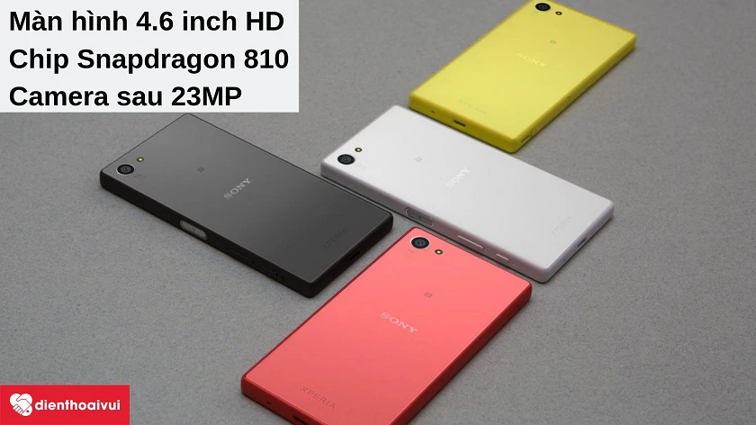Điện thoại Sony Xperia Z5 Compact &ndash; m&agrave;n h&igrave;nh 4.6 inch HD, chip Snapdragon 810, camera sau 23MP