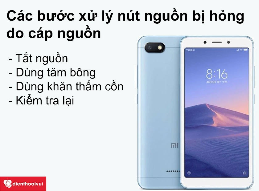 C&aacute;c bước xử l&yacute; n&uacute;t nguồn bị hỏng do c&aacute;p nguồn
