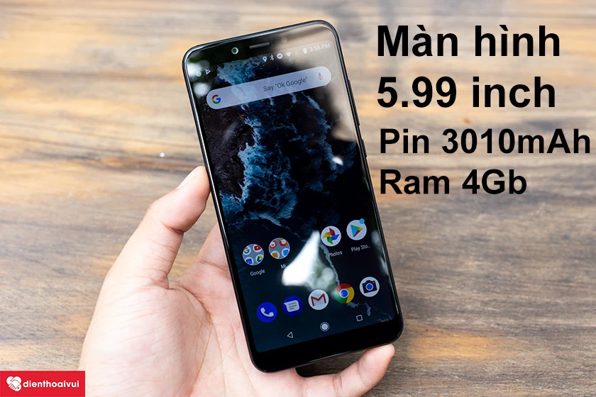 M&agrave;n h&igrave;nh 5.99 inch cấu h&igrave;nh mạnh mẽ với Snapdragon 660 bộ nhớ Ram 4Gb c&ugrave;ng camera sắc n&eacute;t