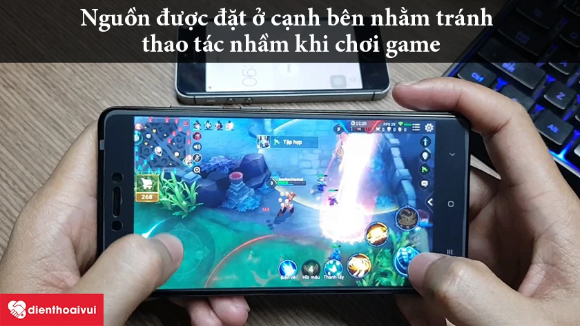 Xiaomi Redmi 4 Prime &ndash; Nguồn đặt b&ecirc;n h&ocirc;ng tr&aacute;nh thao t&aacute;c nhầm khi chơi game