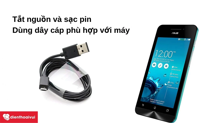 Hướng dẫn kiểm tra hoạt động của cáp sạc trên Asus Zenfone 4.5