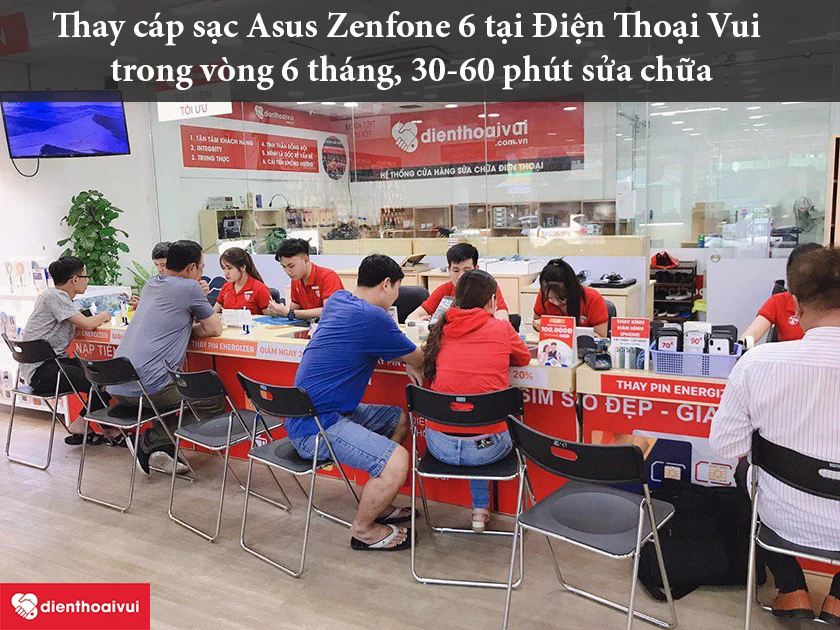 Thay cáp sạc Asus Zenfone 6 uy tín, chuyên nghiệp tại hệ thống Điện Thoại Vui