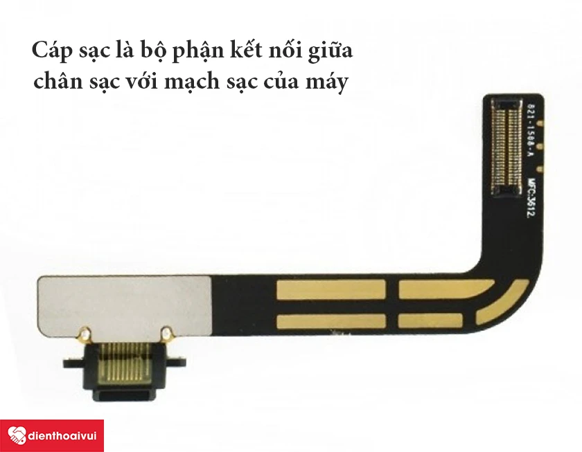 iPad Mini 2 &ndash; C&aacute;p sạc l&agrave; bộ phận kết nối giữa ch&acirc;n sạc với mạch sạc của m&aacute;y
