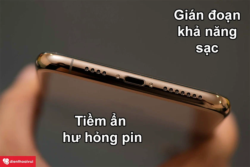 Gián đoạn khả năng hoạt động vì hư cáp sạc