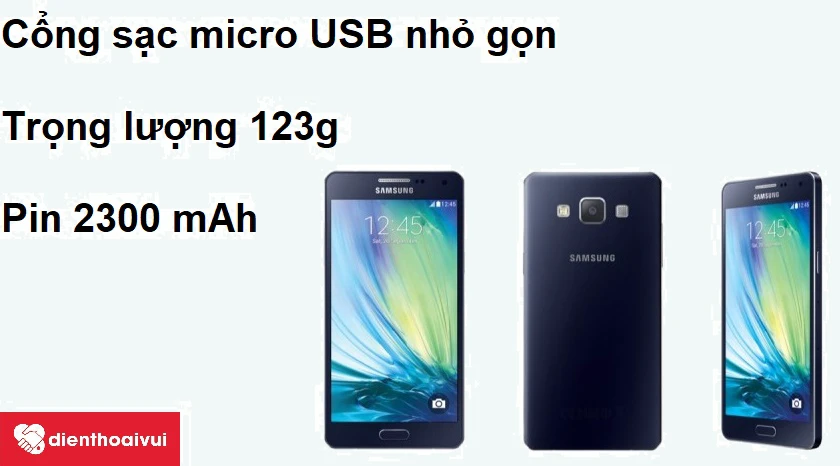 Thiết kế tiện lợi với trọng lượng chỉ 123g cùng cổng sạc micro USB nhỏ gọn