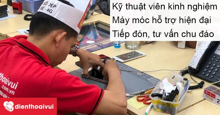 Đội ngũ kỹ thuật viên tại Điện Thoại Vui cũng vô cùng chuyên nghiệp