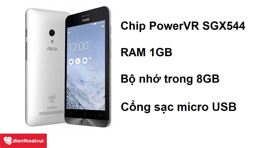 Asus Zenfone C được trang bị cổng sạc micro USB thông dụng