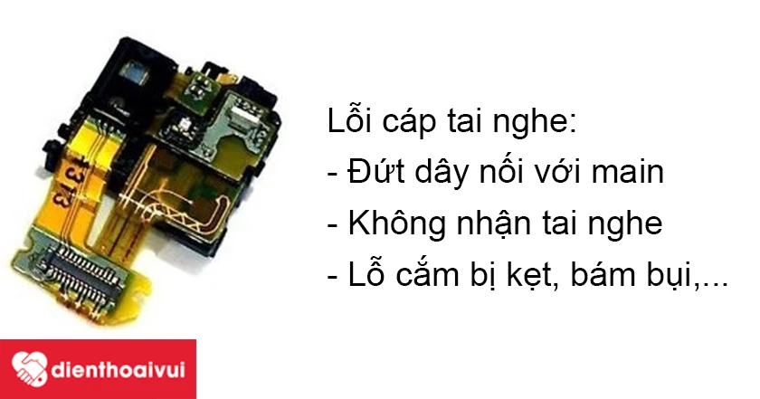 lỗi thường gặp ở c&aacute;p tai nghe