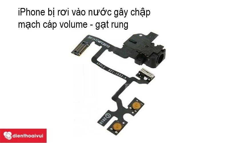 iPhone 5s bị rơi v&agrave;o nước c&oacute; ảnh hưởng đến c&aacute;p volume &ndash; gạt rung của m&aacute;y?