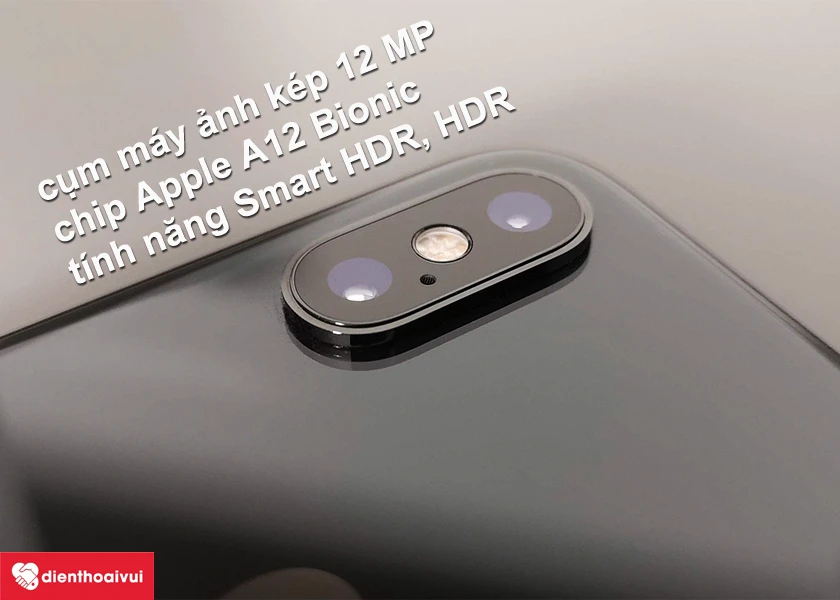 iPhone Xs - chụp ảnh xuất sắc với camera k&eacute;p 12 MP v&agrave; cảm biến được tối ưu