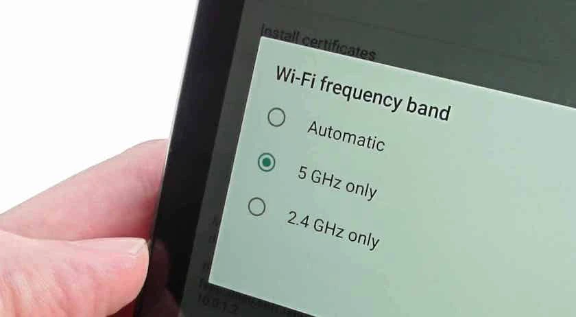Thay đổi băng tần kết nối wifi