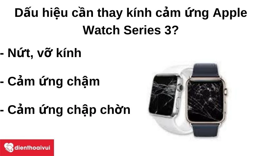 Dấu hiệu k&iacute;nh Apple Watch Series 3 cần thay mới?